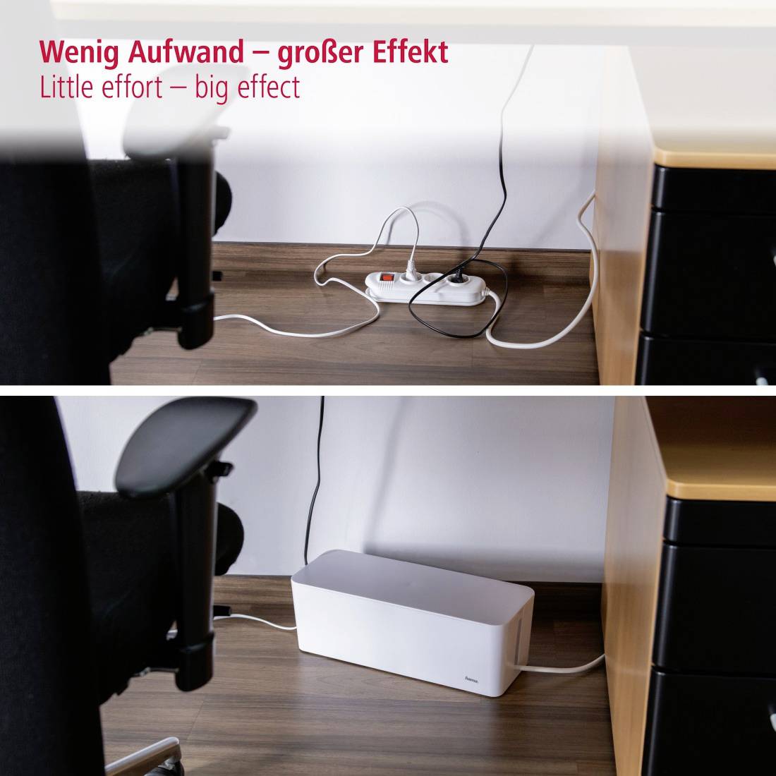 Hama Kabel-Box Kunststoff Weiß starr (L x B x H) 40 x 15.6 x 13 cm 1 St. 00020662