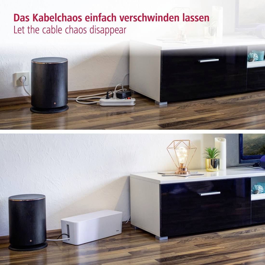 Hama Kabel-Box Kunststoff Weiß starr (L x B x H) 40 x 15.6 x 13 cm 1 St. 00020662