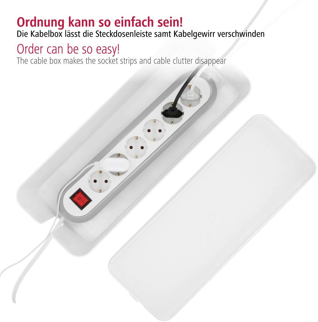 Hama Kabel-Box Kunststoff Weiß starr (L x B x H) 40 x 15.6 x 13 cm 1 St. 00020662