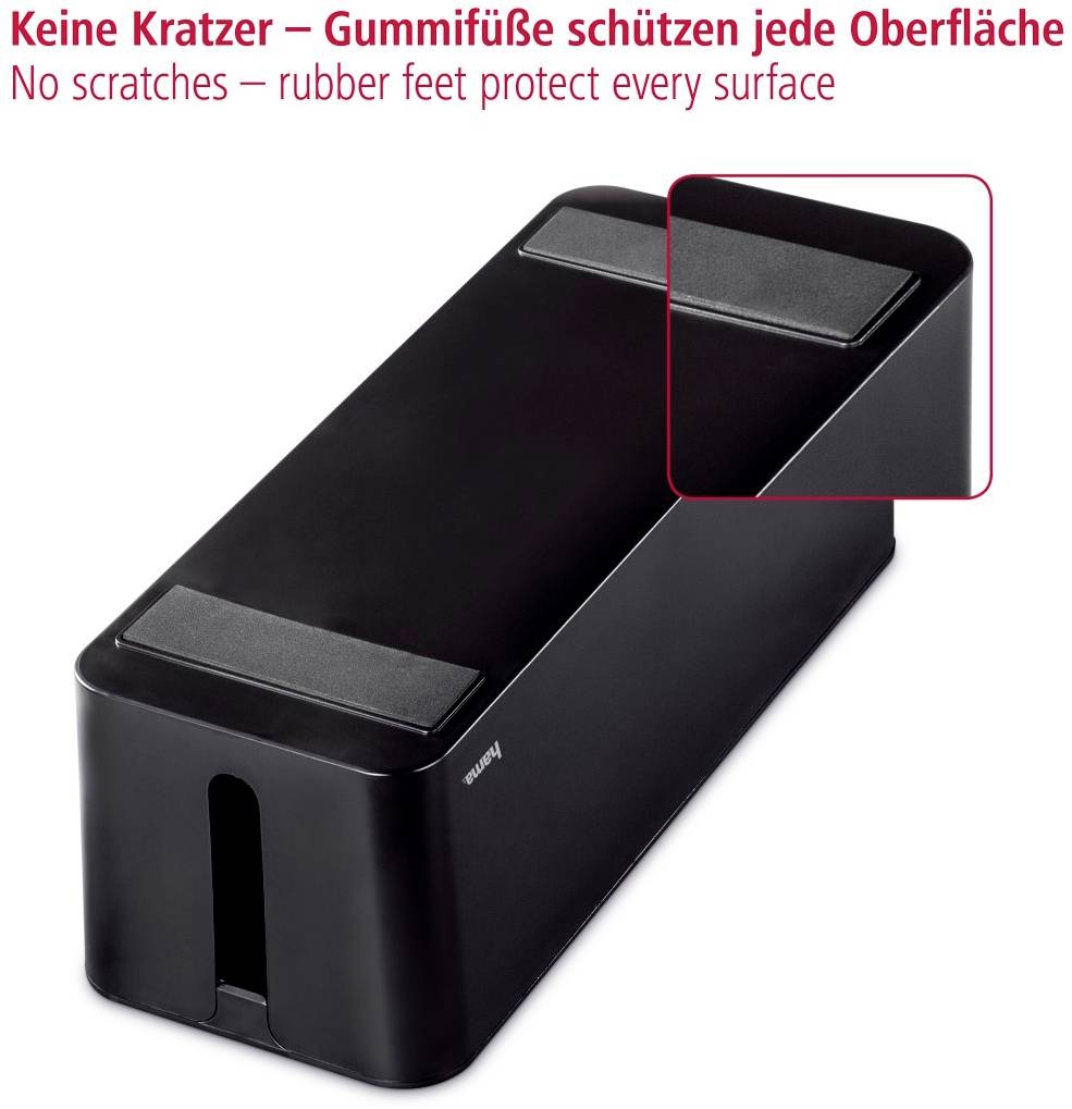 Hama Kabel-Box Kunststoff Schwarz starr (L x B x H) 40 x 15.6 x 13 cm 1 St. 00020664
