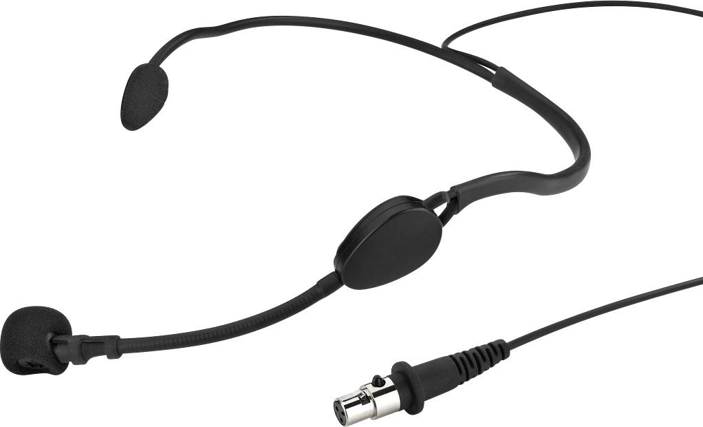 Schwarzes Headset mit Mikrofon und Kabel, auf weißem Hintergrund. Er wird häufig für Spracherkennung oder Telefonie verwendet.