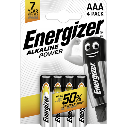 Energizer Power LR03 Micro (AAA)-Batterie Alkali-Mangan 1.5 V 4 St.