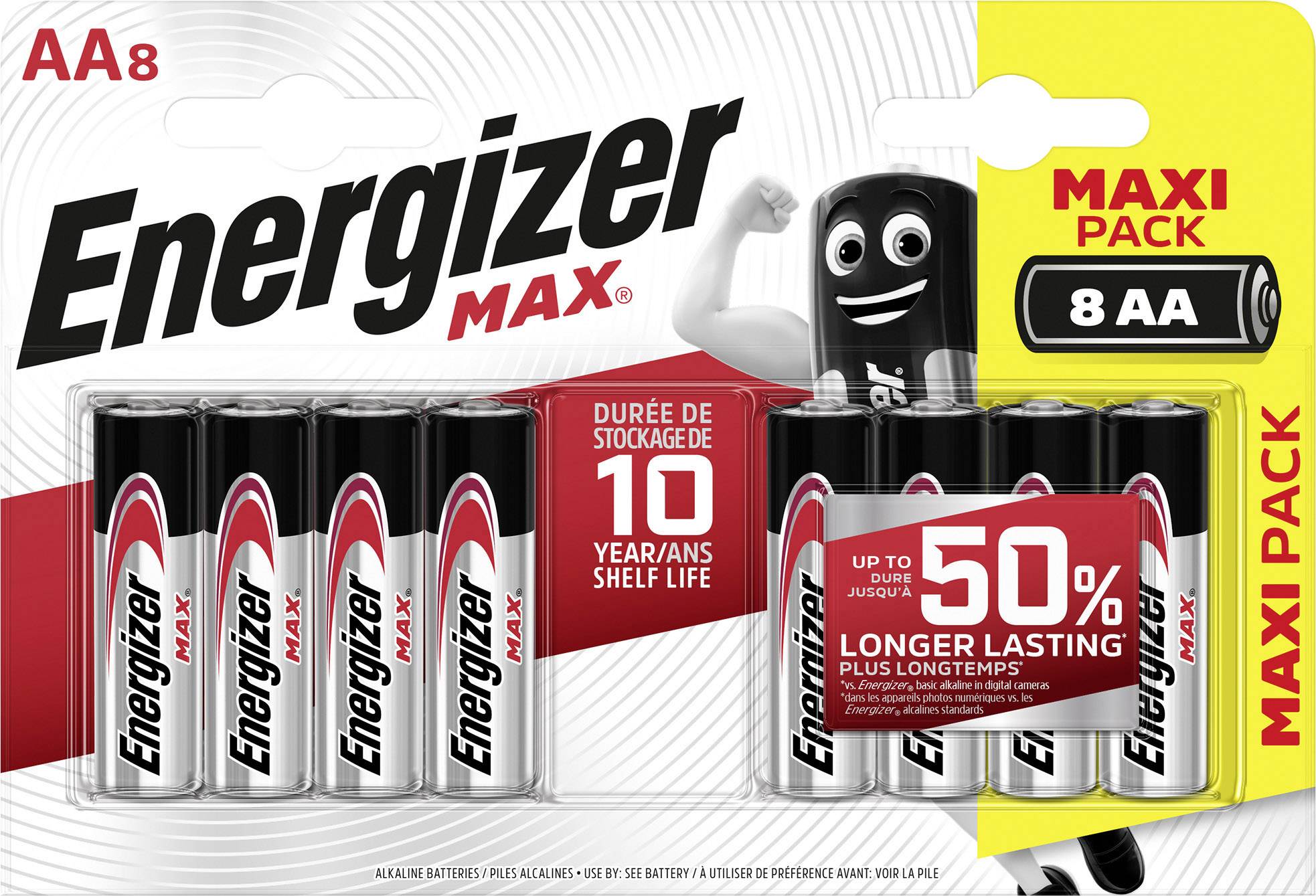 Energizer Max LR06 Mignon (AA)-Batterie Alkali-Mangan 1.5 V 8 St.