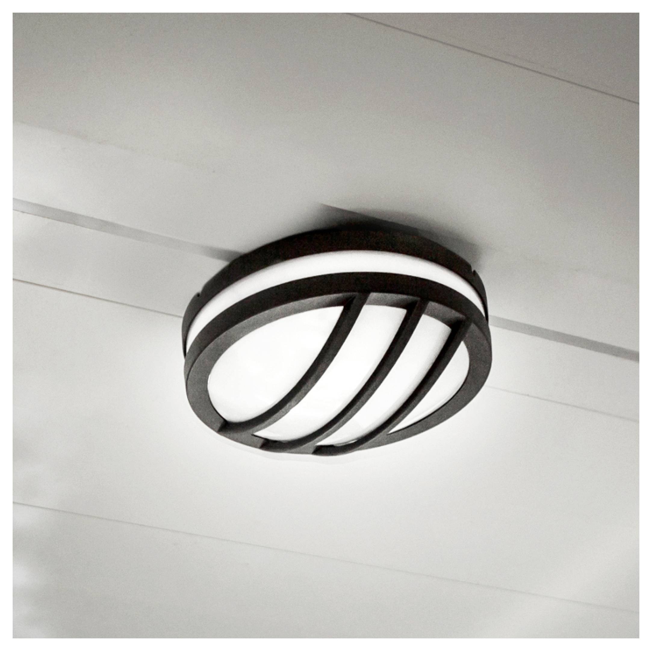 ECO-Light Seine 3361 gr Außenwandleuchte Energiesparlampe, LED E27 23W Anthrazit