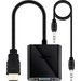 Goobay 68793 HDMI / VGA Adapter [1x HDMI-Stecker - 1x VGA-Buchse, Klinkenbuchse 3.5 mm] Schwarz 20.