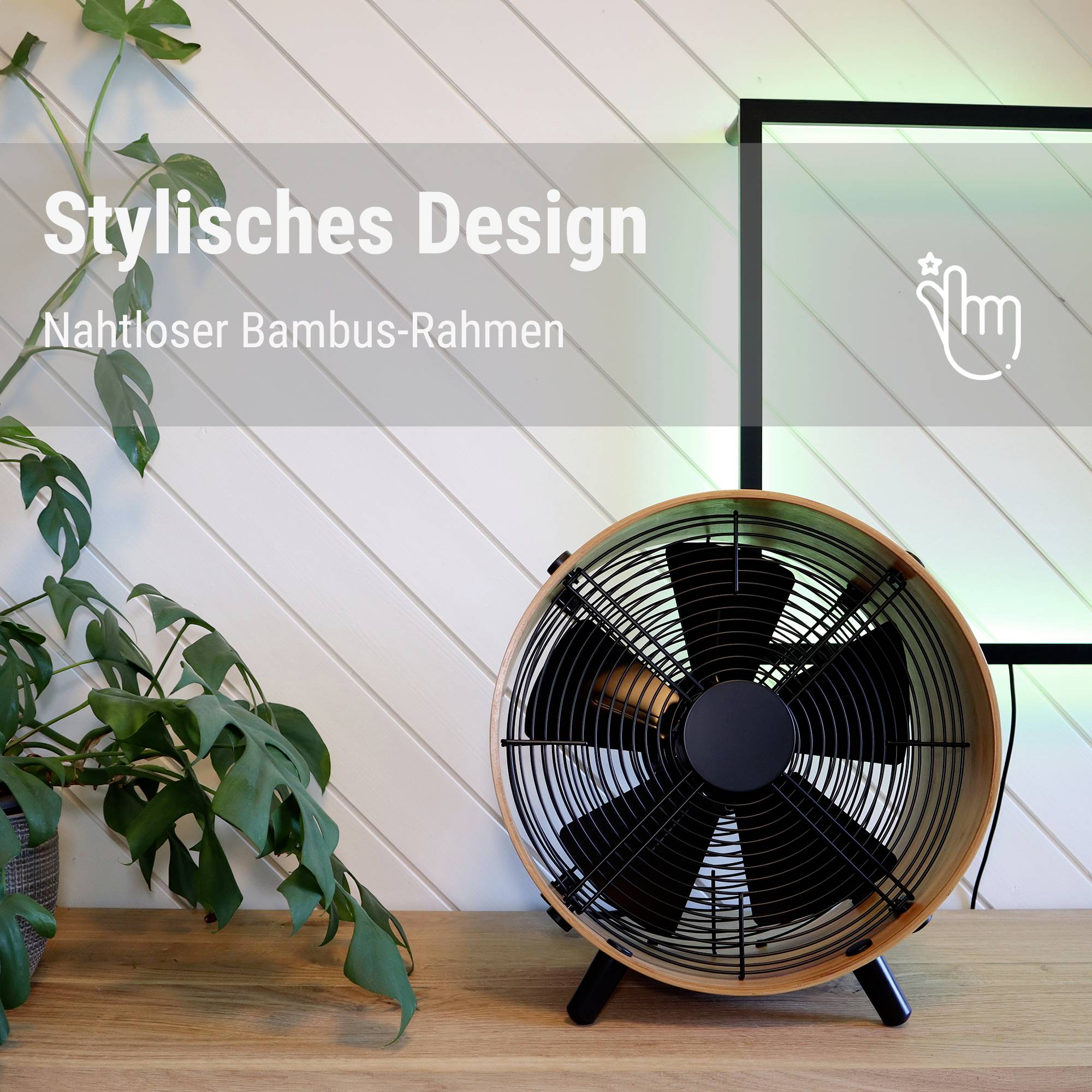 Stadler Form Otto Bodenventilator 50W (Ø x H) 35cm x 376mm Bambus