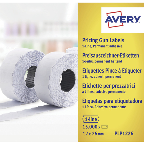 Avery-Zweckform Preis-Etiketten PLP1226 Permanent haftend Etiketten-Breite: 26mm Etiketten-Höhe: 12mm Weiß 15000St.