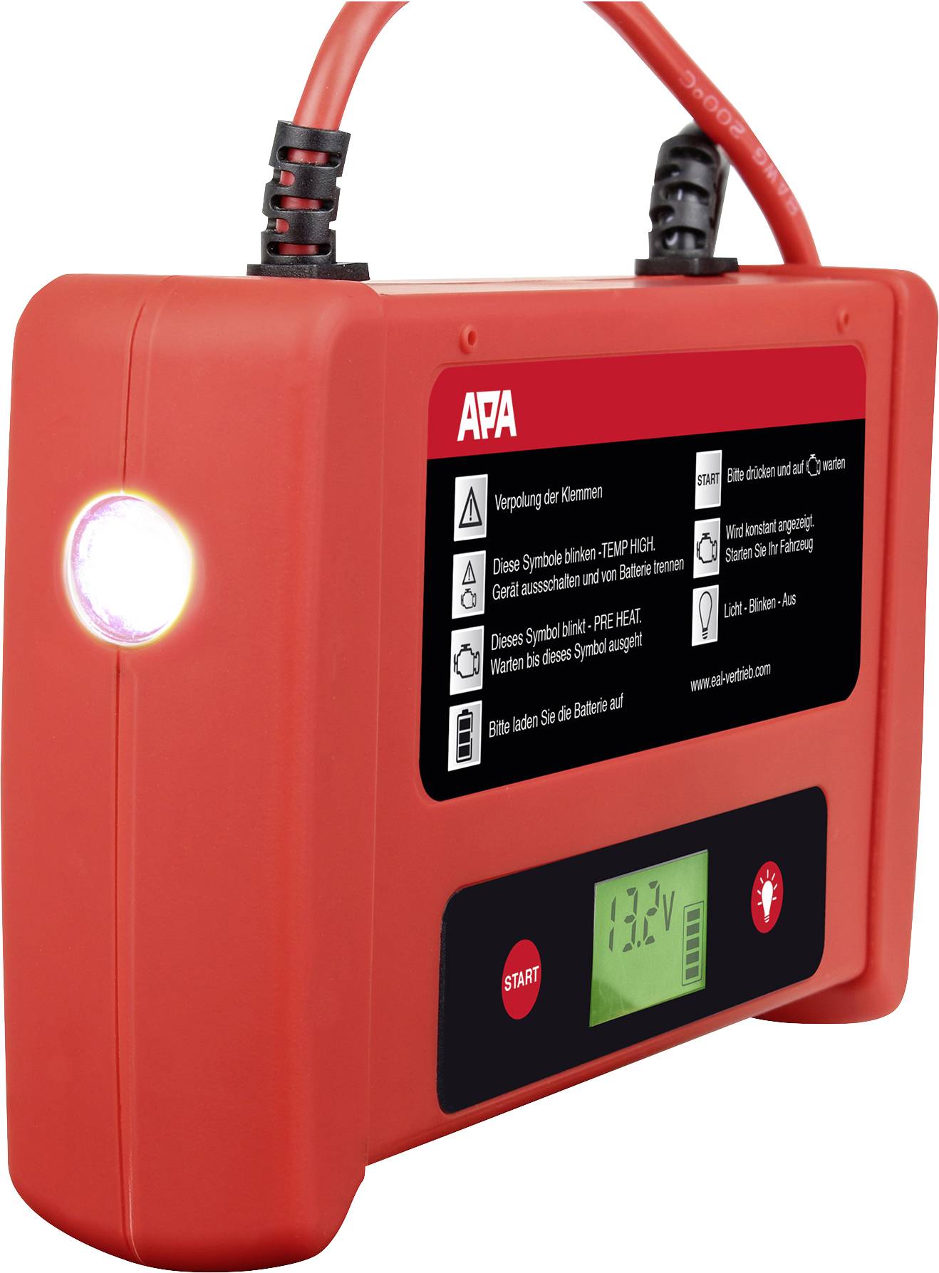 APA Schnellstartsystem Litium PowerPack 16558 Starthilfestrom (12 V)=600 A USB-Steckdose 2x, Arbeitsleuchte, Elektronikschutz, Ladezustandsanzeige