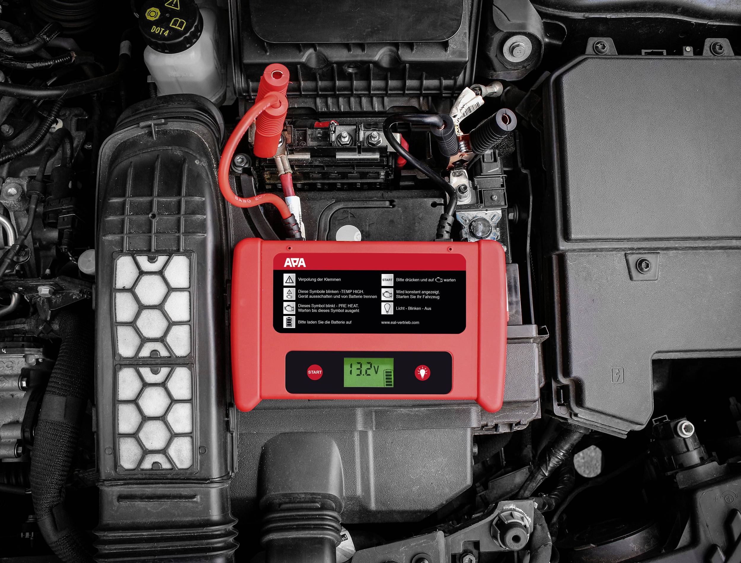 APA Schnellstartsystem Litium PowerPack 16558 Starthilfestrom (12 V)=600 A USB-Steckdose 2x, Arbeitsleuchte, Elektronikschutz, Ladezustandsanzeige