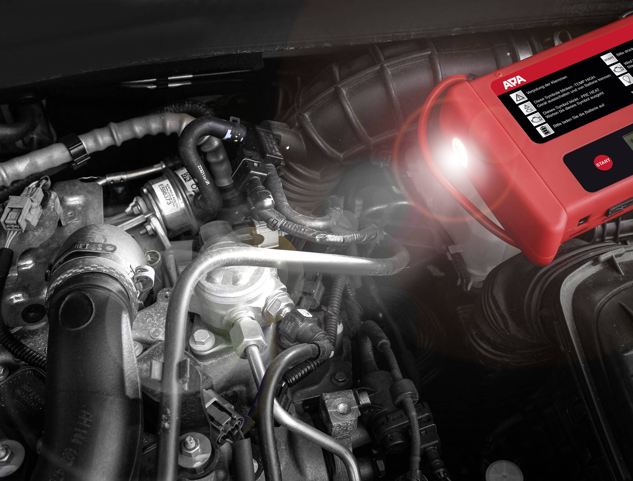 APA Schnellstartsystem Litium PowerPack 16558 Starthilfestrom (12 V)=600 A USB-Steckdose 2x, Arbeitsleuchte, Elektronikschutz, Ladezustandsanzeige