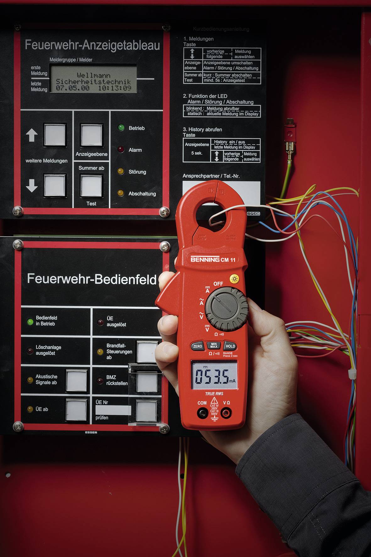 Benning CM 11 Stromzange, Hand-Multimeter digital CAT IV 300 V Anzeige (Counts): 6000