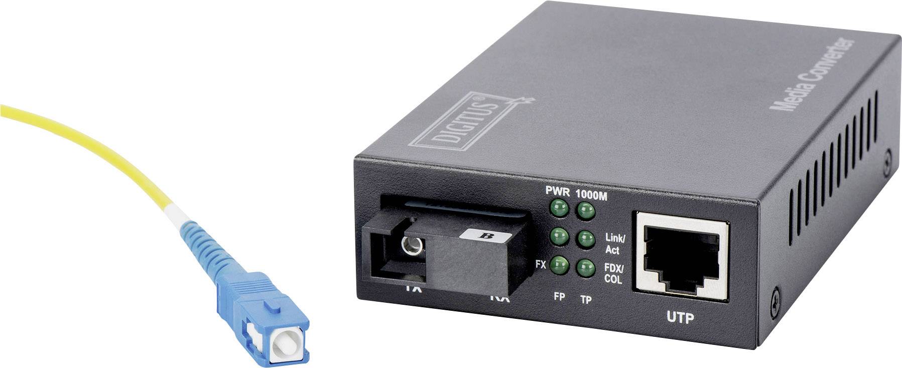 Digitus DN-82123 LAN, SC Simplex Netzwerk-Medienkonverter 1 GBit/s