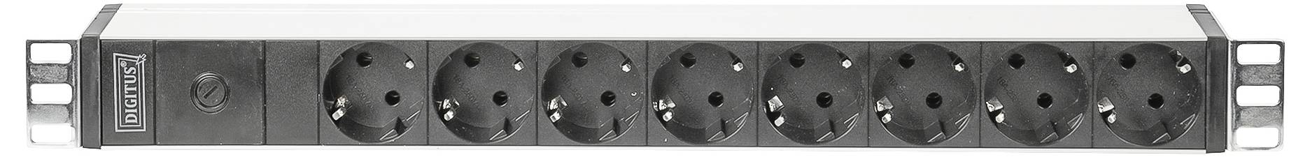 Digitus DN-95410 19 Zoll Netzwerkschrank-Steckdosenleiste 1 HE Schutzkontaktsteckdose Schwarz