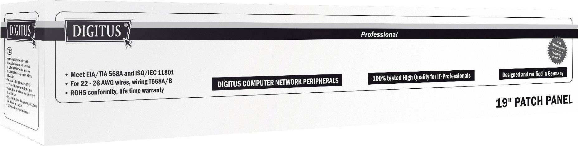 Digitus DN-91616S 16 Port Netzwerk-Patchpanel 483 mm (19") CAT 6 1 HE Unbestückt