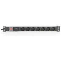 Digitus DN-95407 19 Zoll Netzwerkschrank-Steckdosenleiste 1 HE Schutzkontaktsteckdose Schwarz Digitus DN-95407 19 Zoll Netzwerkschrank-Steckdosenleiste 1 HE Schutzkontaktsteckdose Schwarz