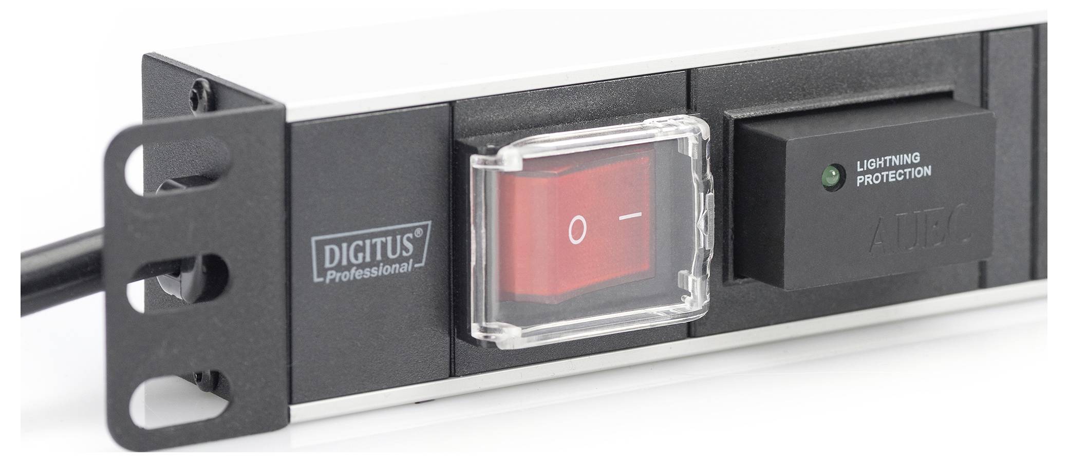 Digitus DN-95407 19 Zoll 1 HE Schutzkontaktsteckdose Schwarz