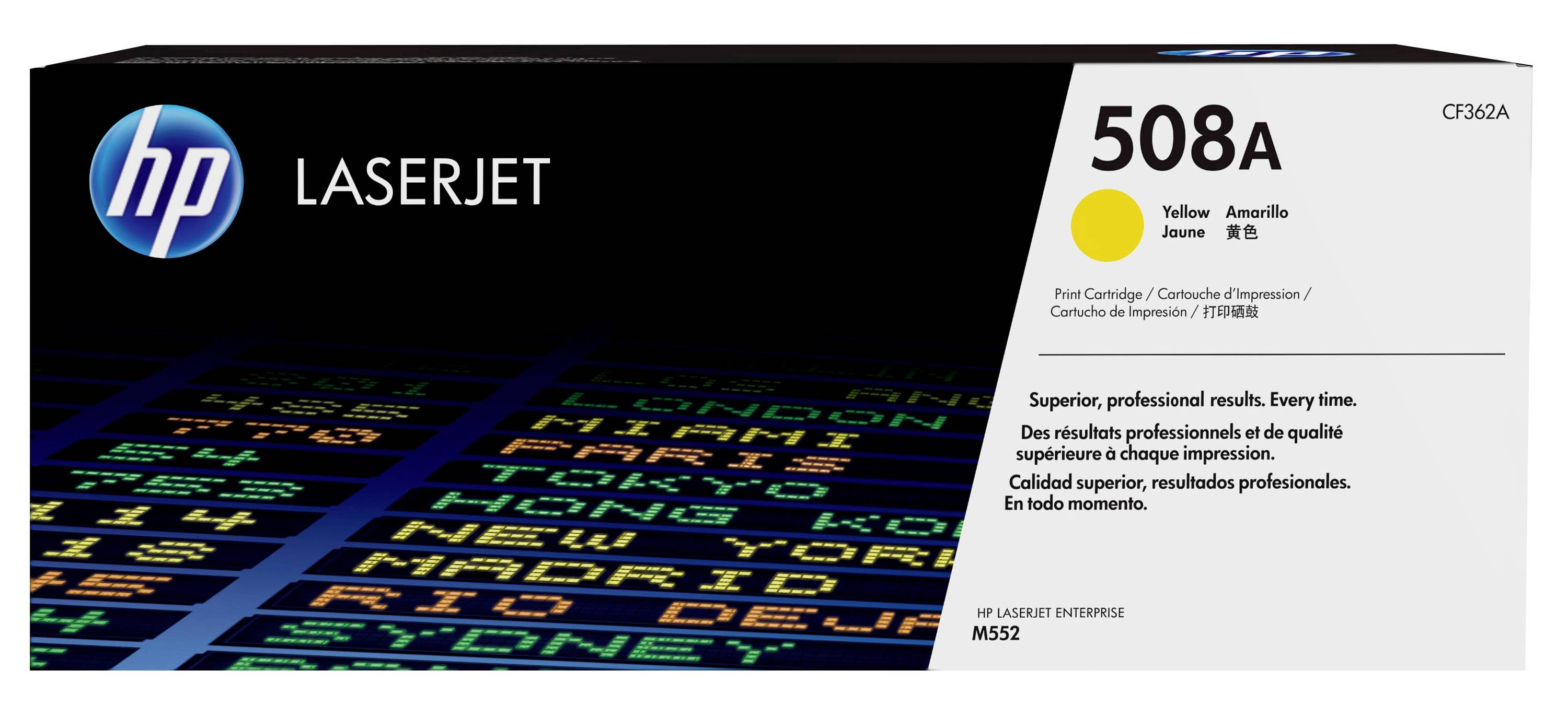 HP LaserJet Tonerkassette Verpackung beschriftet mit „508A
