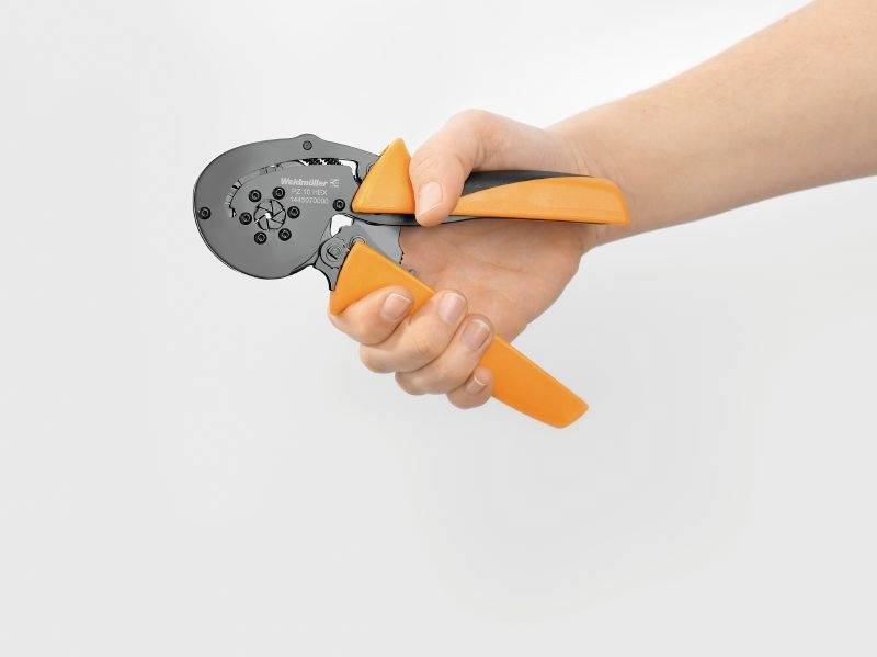 Weidmüller PZ 10 HEX 1445070000 Crimpzange Aderendhülsen 0.25 bis 10mm²