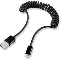 Renkforce USB-Kabel USB 2.0 USB-A Stecker, Apple Lightning Stecker 0.95m Schwarz Spiralkabel RF4087422 Renkforce USB-Kabel USB 2.0 USB-A Stecker, Apple Lightning Stecker 0.95m Schwarz Spiralkabel RF4087422