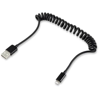 Renkforce USB-Kabel USB 2.0 USB-A Stecker, Apple Lightning Stecker 0.95m Schwarz Spiralkabel RF4087422 Renkforce USB-Kabel USB 2.0 USB-A Stecker, Apple Lightning Stecker 0.95m Schwarz Spiralkabel RF4087422