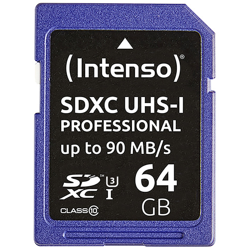 Intenso Professional SDXC-Karte 64 GB Class 10, UHS-I