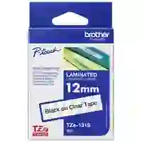 Brother Schriftband TZe TZe-131S Bandfarbe: Transparent Schriftfarbe:Schwarz 12mm 4m Brother Schriftband TZe TZe-131S Bandfarbe: Transparent Schriftfarbe:Schwarz 12mm 4m