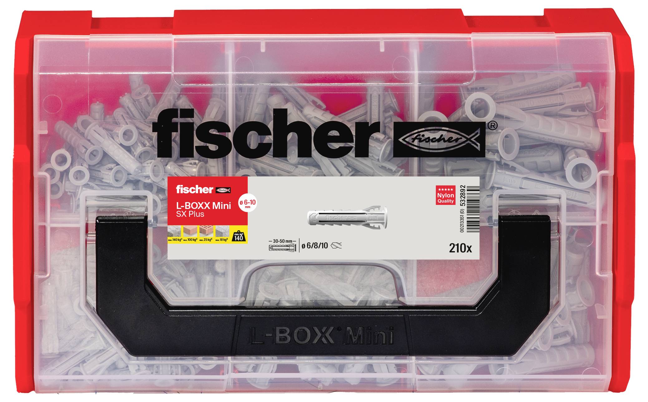 Fischer 532892 FIXtainer Dübelsortiment 210 Teile