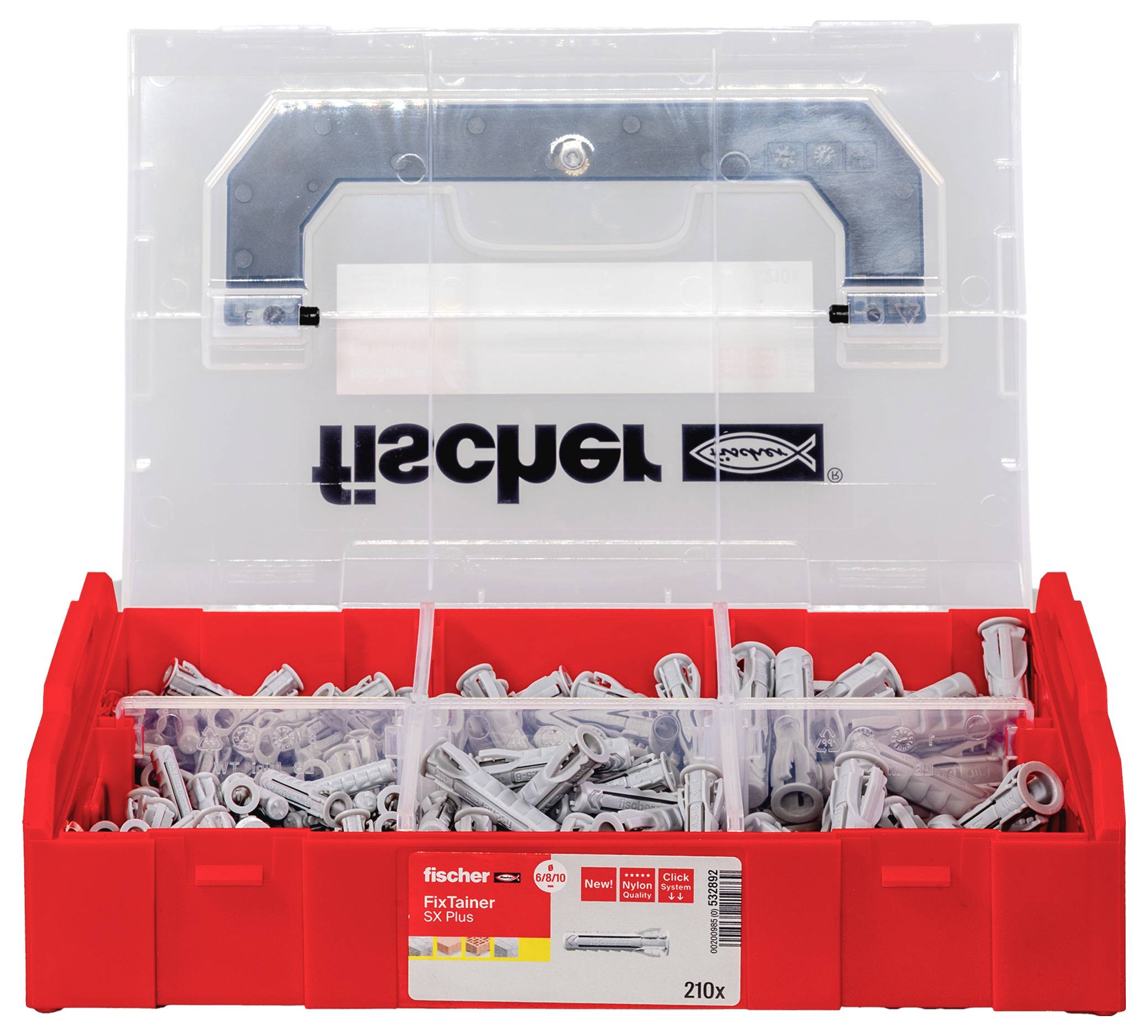 Fischer 532892 FIXtainer Dübelsortiment 210 Teile