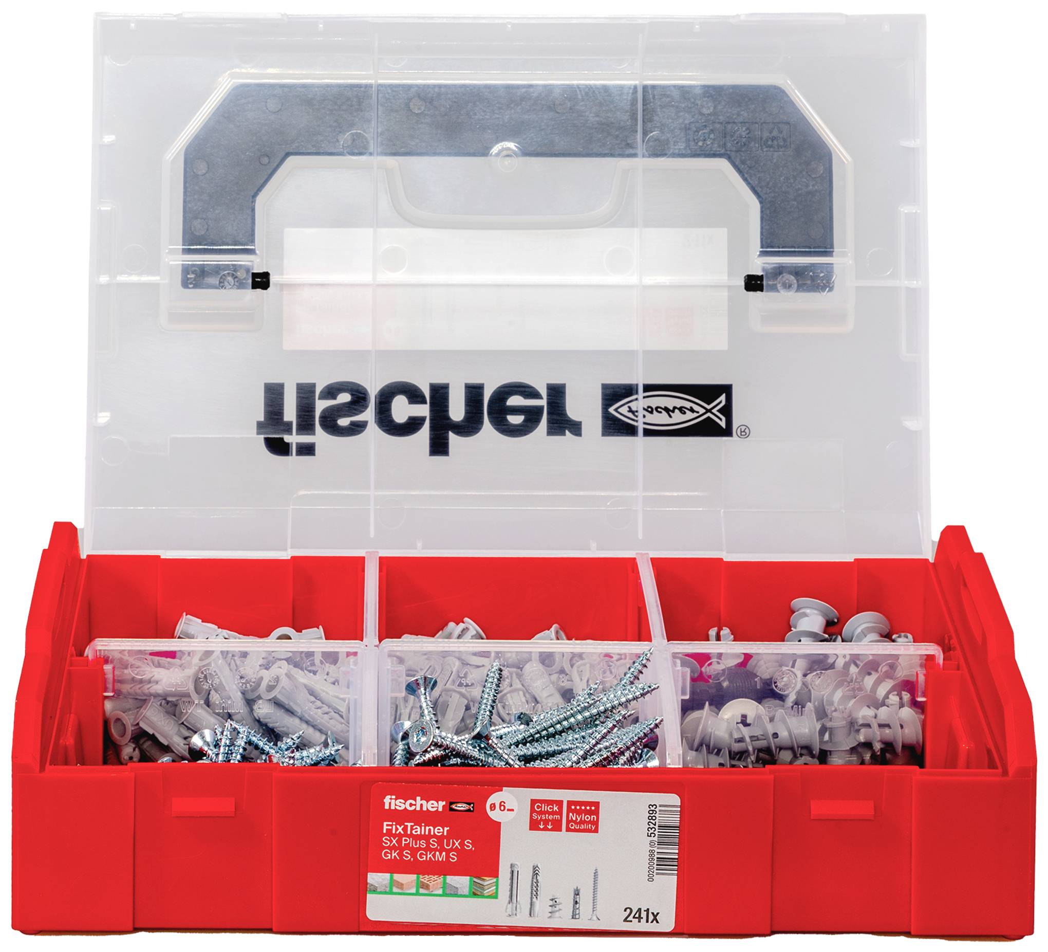 Fischer 532893 FIXtainer Dübelsortiment 240 Teile
