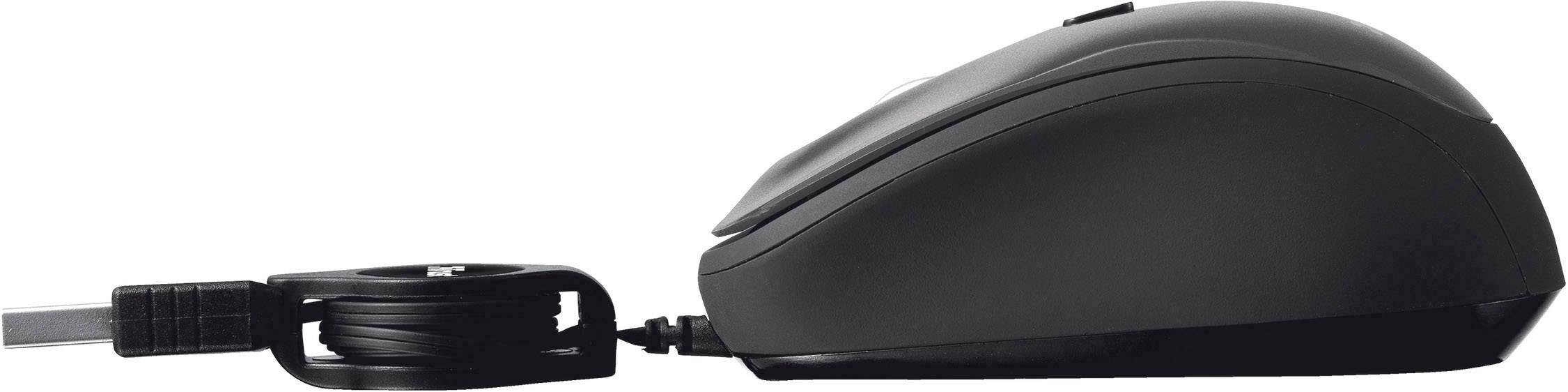 Trust Yvi Retractable USB Maus Kabeleinzug Schwarz