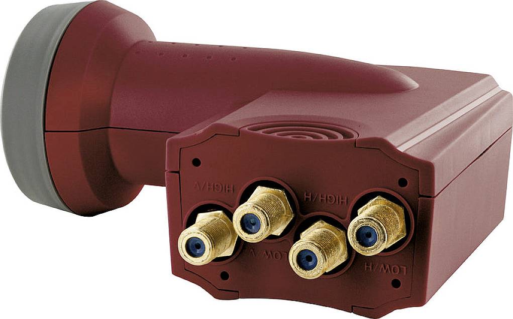 Schwaiger SPS6918R531 Quattro-LNB Feedaufnahme: 40mm Ziegel-Rot