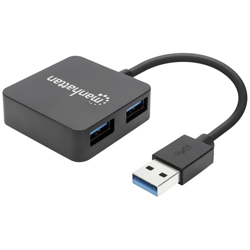 Hub USB 3.0 Manhattan 4 ports noir