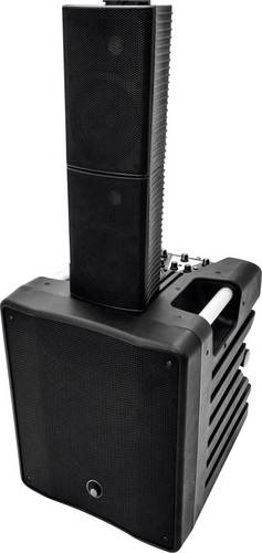 Omnitronic ACS-510 Aktives PA-Lautsprecher-Set Integriertes Mischpult