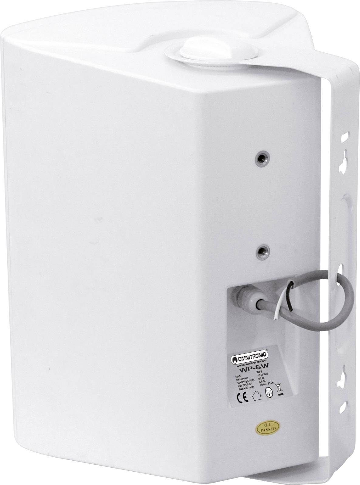 Omnitronic WP-6W ELA-Wandlautsprecher 40 W Weiß 1 St.