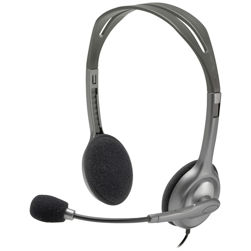 Logitech H111 Computer On Ear Headset kabelgebunden Stereo Grau Mikrofon-Rauschunterdrückung