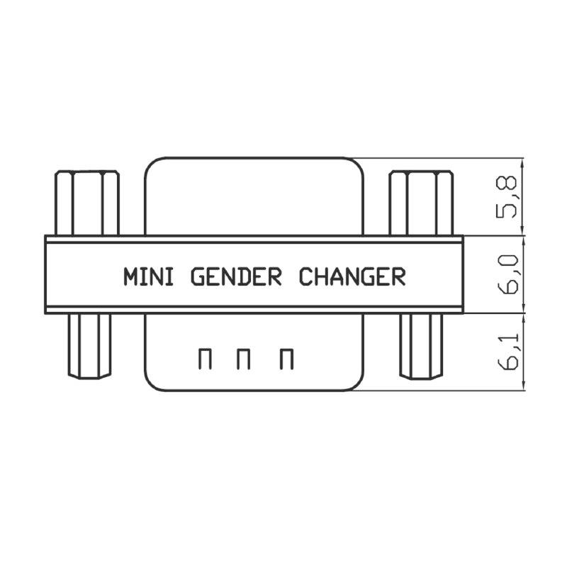 Weidmüller FrontCom® Gender-Changer D-Sub 9 polig, Buchse/ Stecker IE-FCI-D9-FM Inhalt: 1 St.