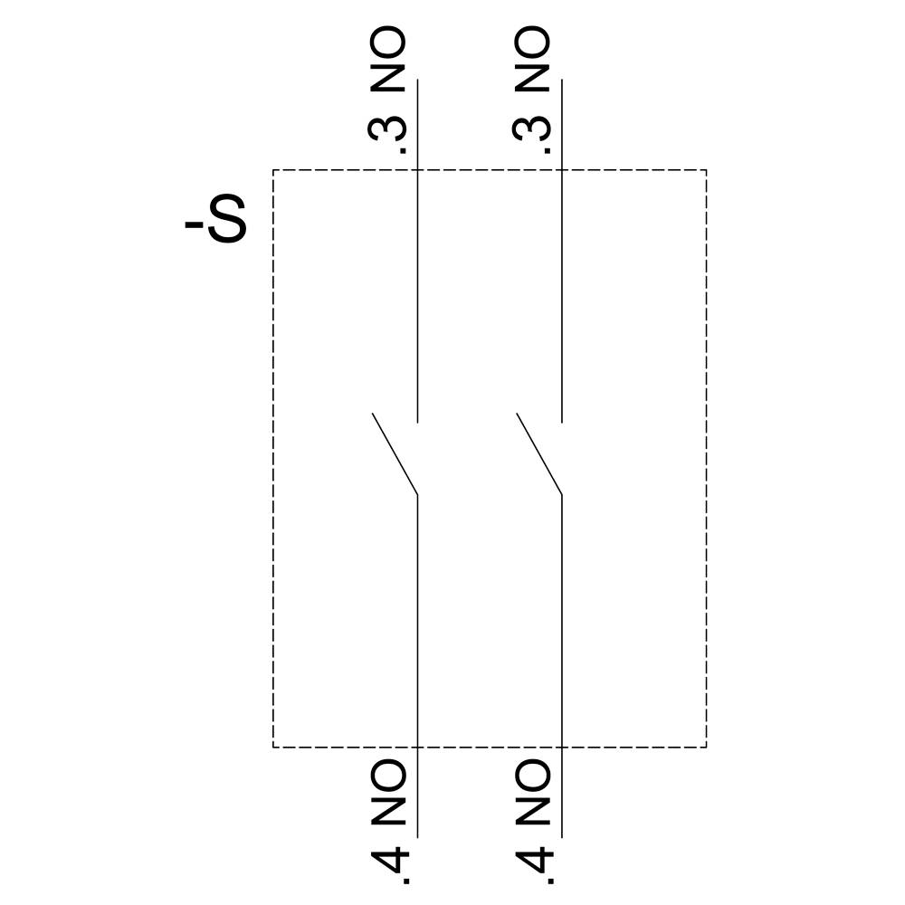 Siemens 3SU1550-1AA10-1NA0 Kontaktelement mit Adapter 2 Schließer 500V 1St.