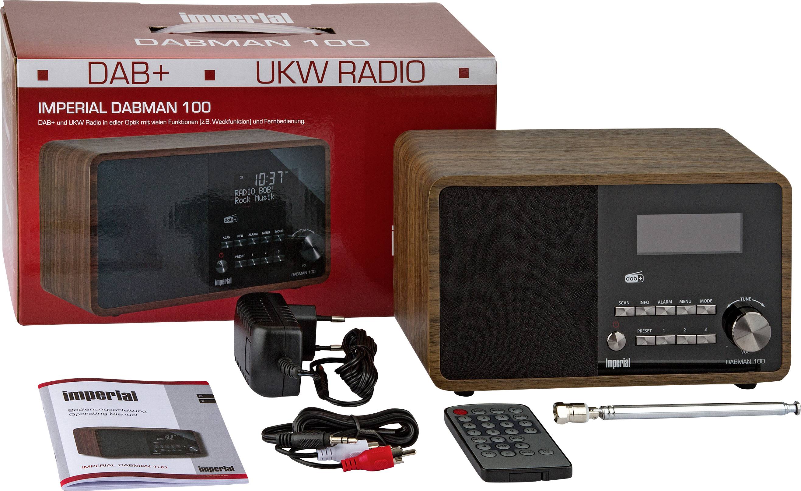 Imperial Dabman 100 Tischradio DAB+, UKW AUX Holz