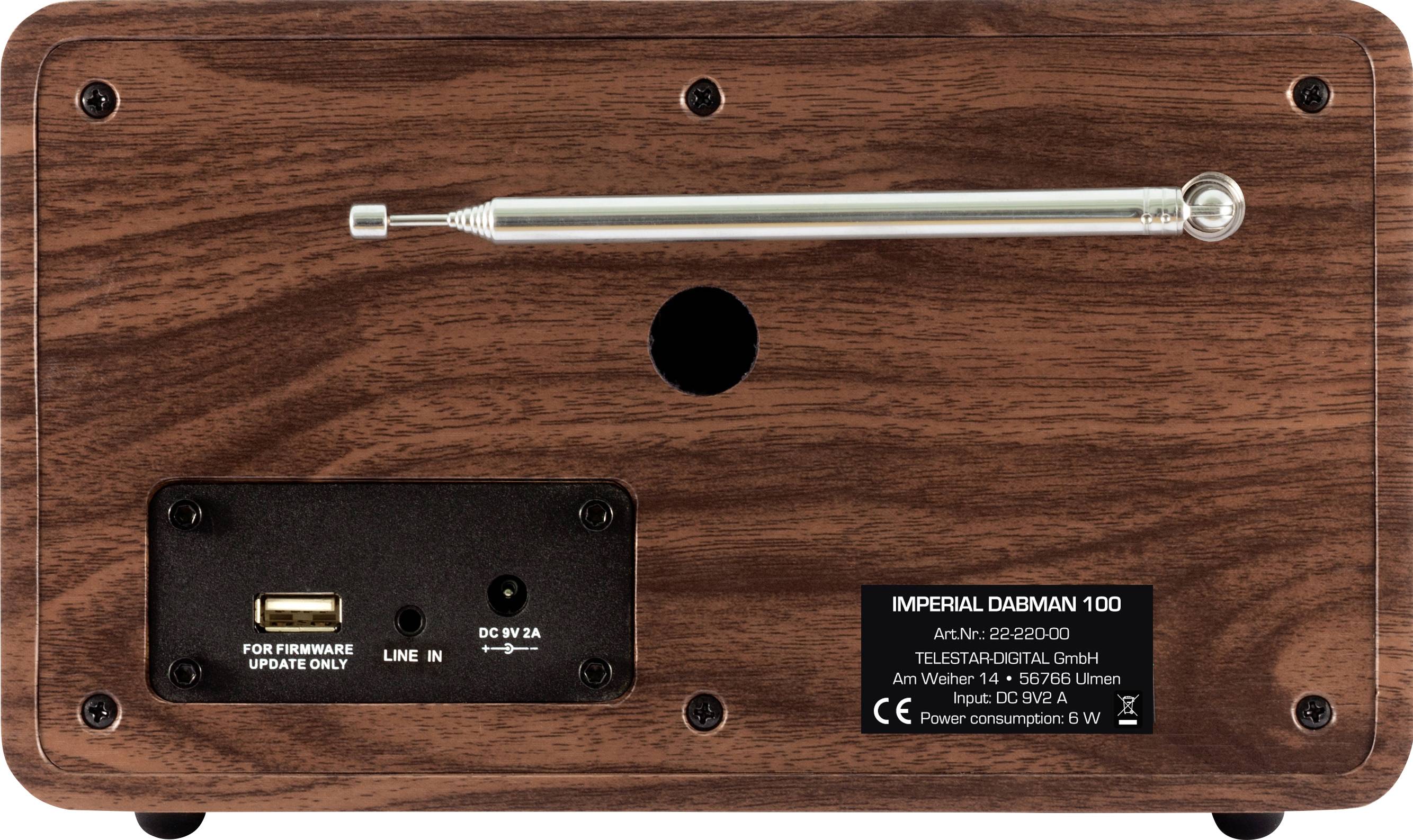 Imperial Dabman 100 Tischradio DAB+, UKW AUX Holz