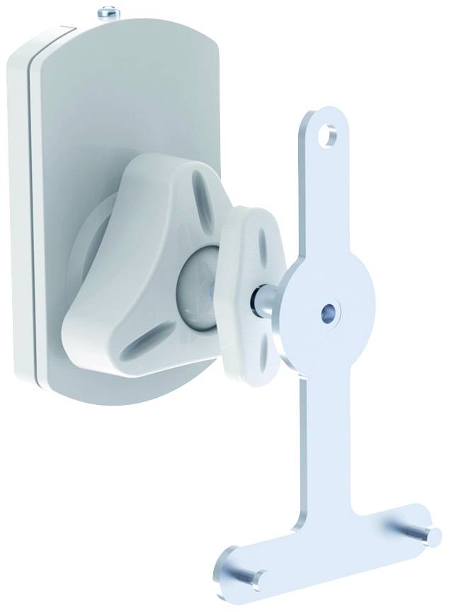 Metallhalterung mit verstellbarer Befestigungsschraube, geeignet zur Wandmontage von elektronischen Geräten oder Monitoren.