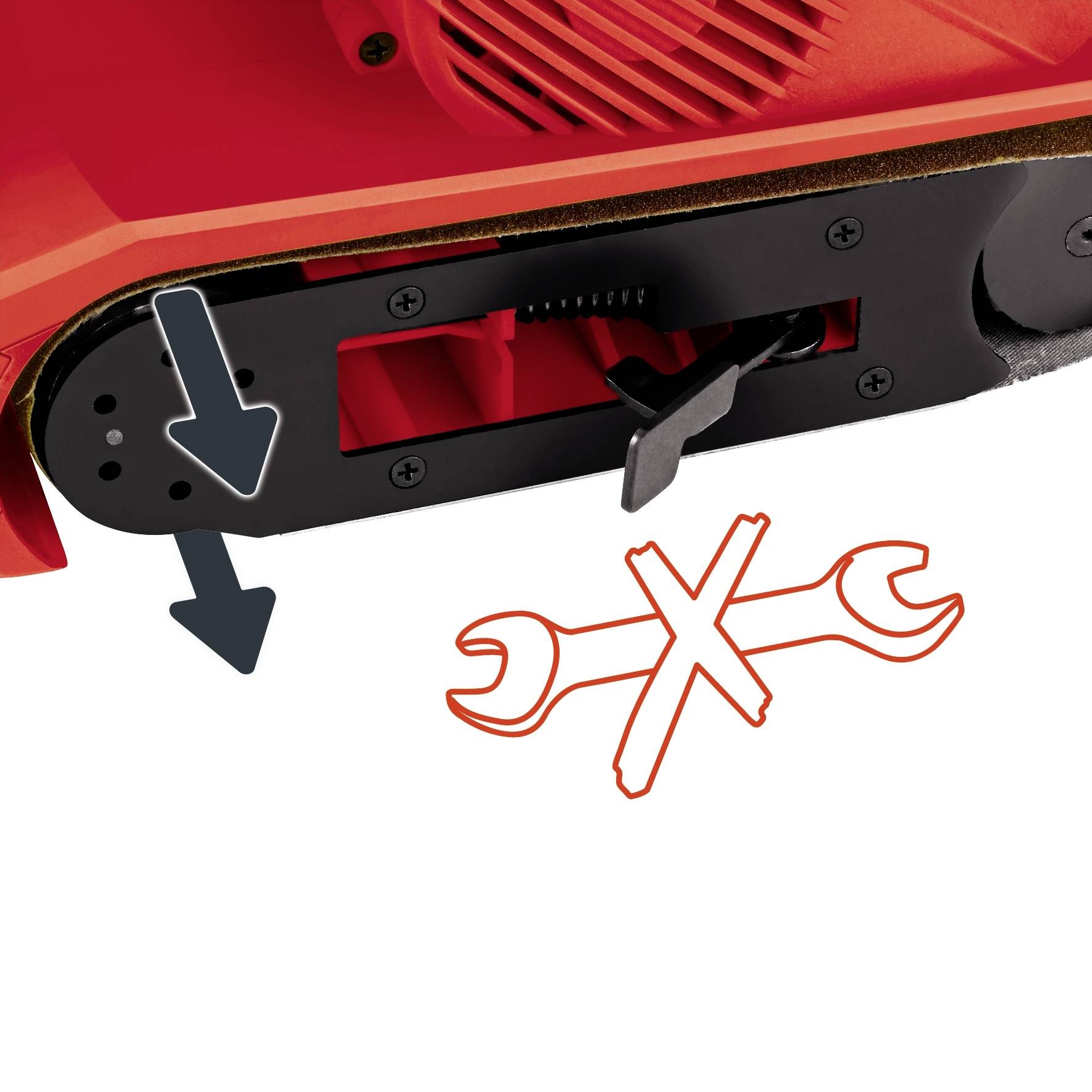 Einhell TC-BS 8038 4466260 Bandschleifer 800W 76 x 142mm Band-Breite 76mm Band-Länge 533mm