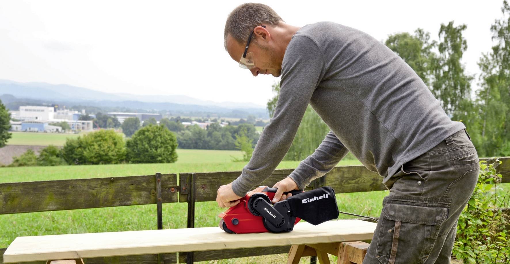 Einhell TC-BS 8038 4466260 Bandschleifer 800W 76 x 142mm Band-Breite 76mm Band-Länge 533mm