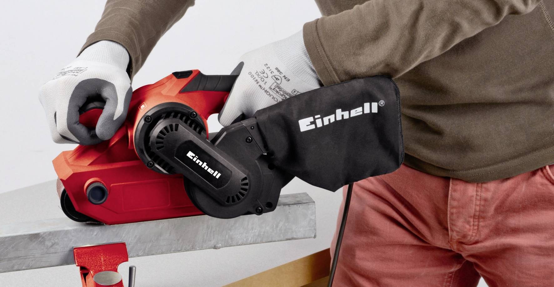 Einhell TC-BS 8038 4466260 Bandschleifer 800W 76 x 142mm Band-Breite 76mm Band-Länge 533mm