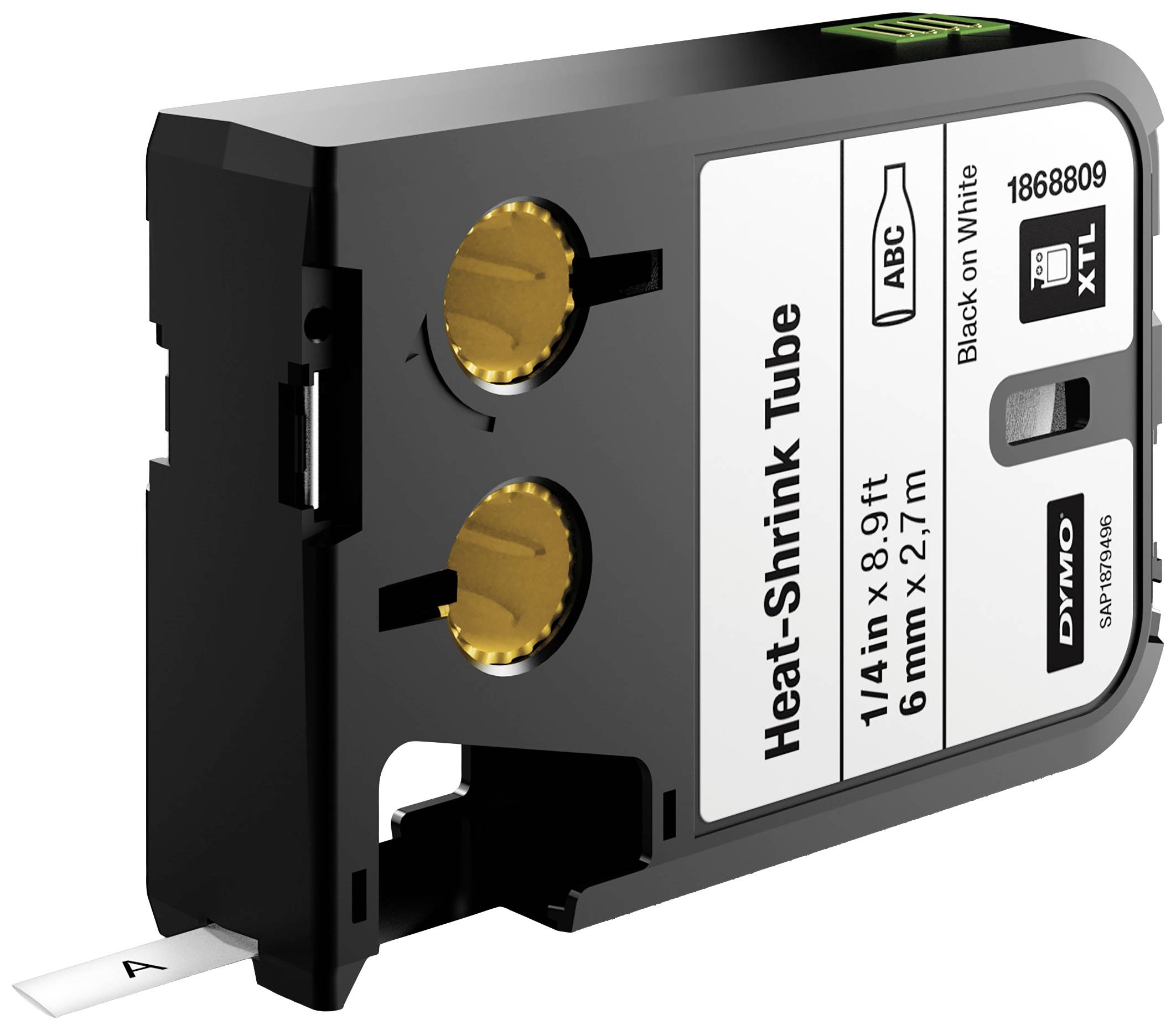 Schriftband Wärme-Schrumpfschlauch DYMO 1868809 XTL Bandfarbe: Weiß Schriftfarbe:Schwarz 6 mm