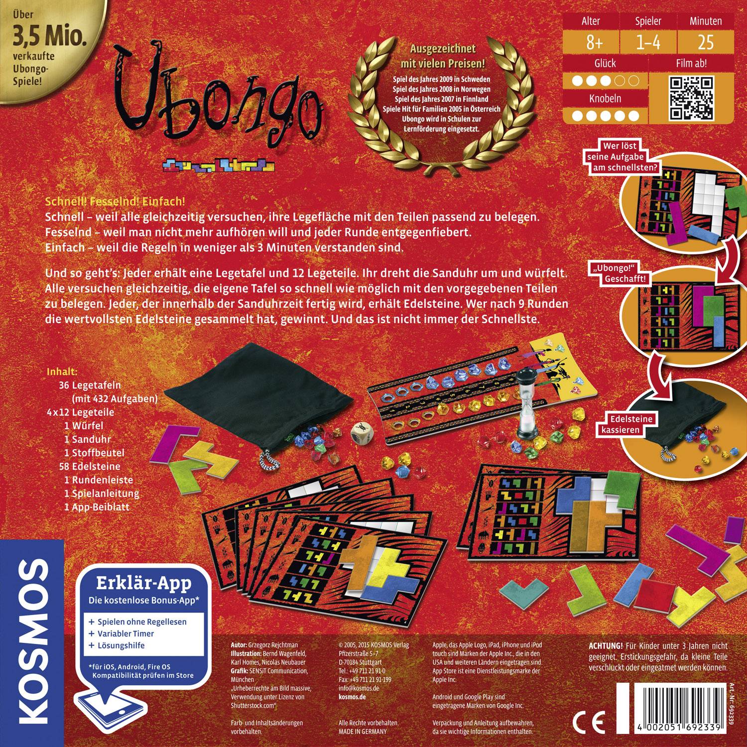 Kosmos Ubongo - Play it smart - Das wilde Legespiel Franckh-Verlags-GmbH & Co. KG 69233