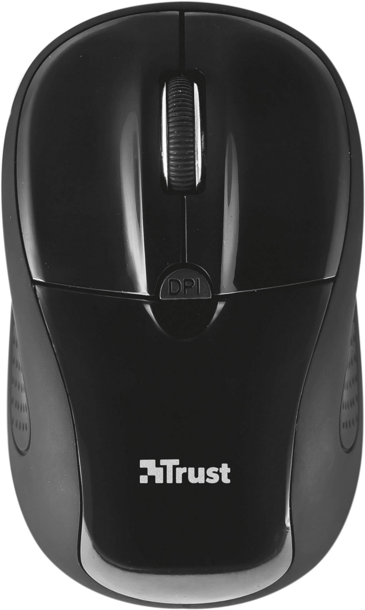 Trust Primo Wireless Mouse Maus Funk Optisch Schwarz 3 Tasten 1600 dpi