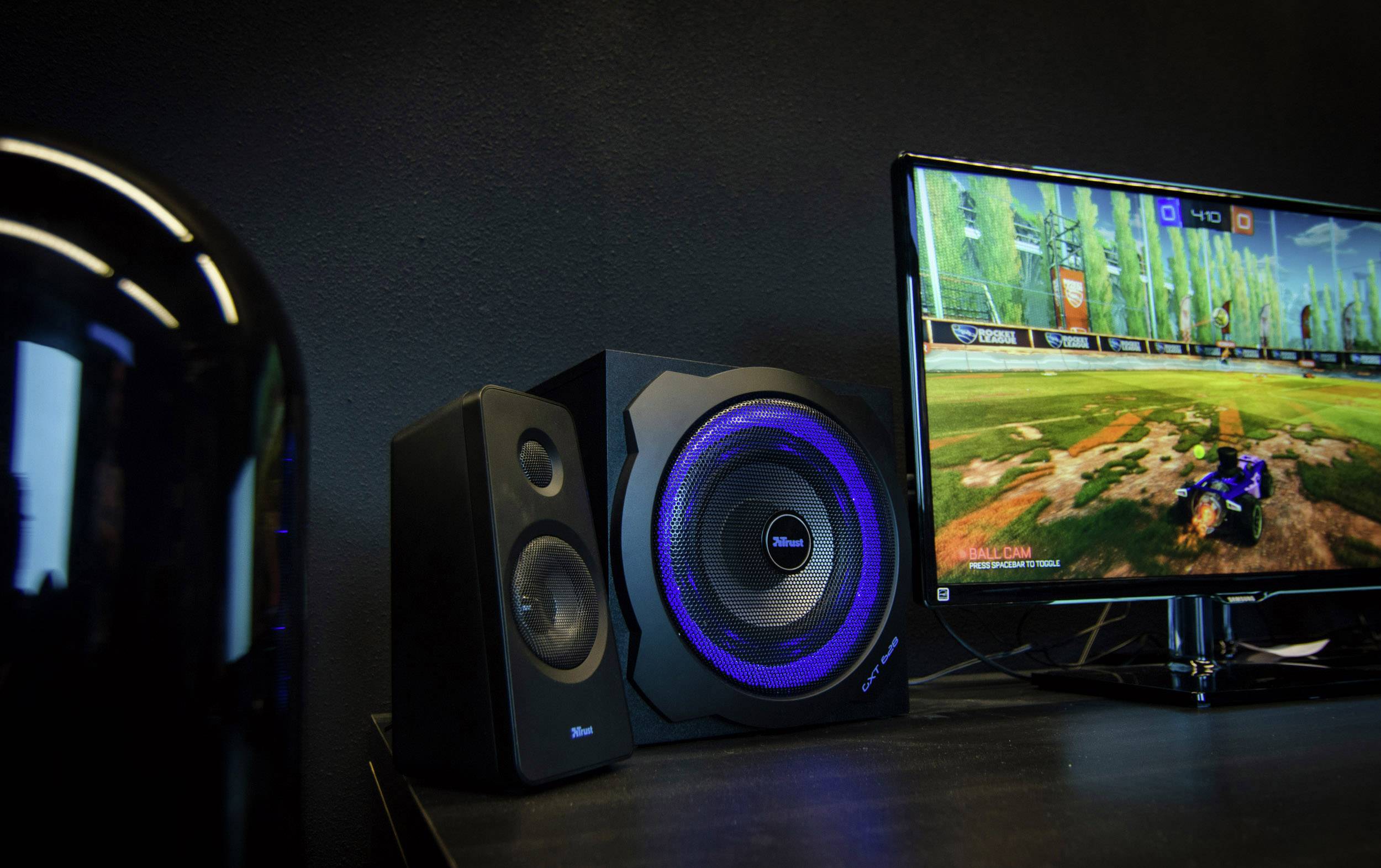 Trust GXT 628 2.1 Tytan LED 2.1 PC-Lautsprecher Kabelgebunden 120W Schwarz, Blau