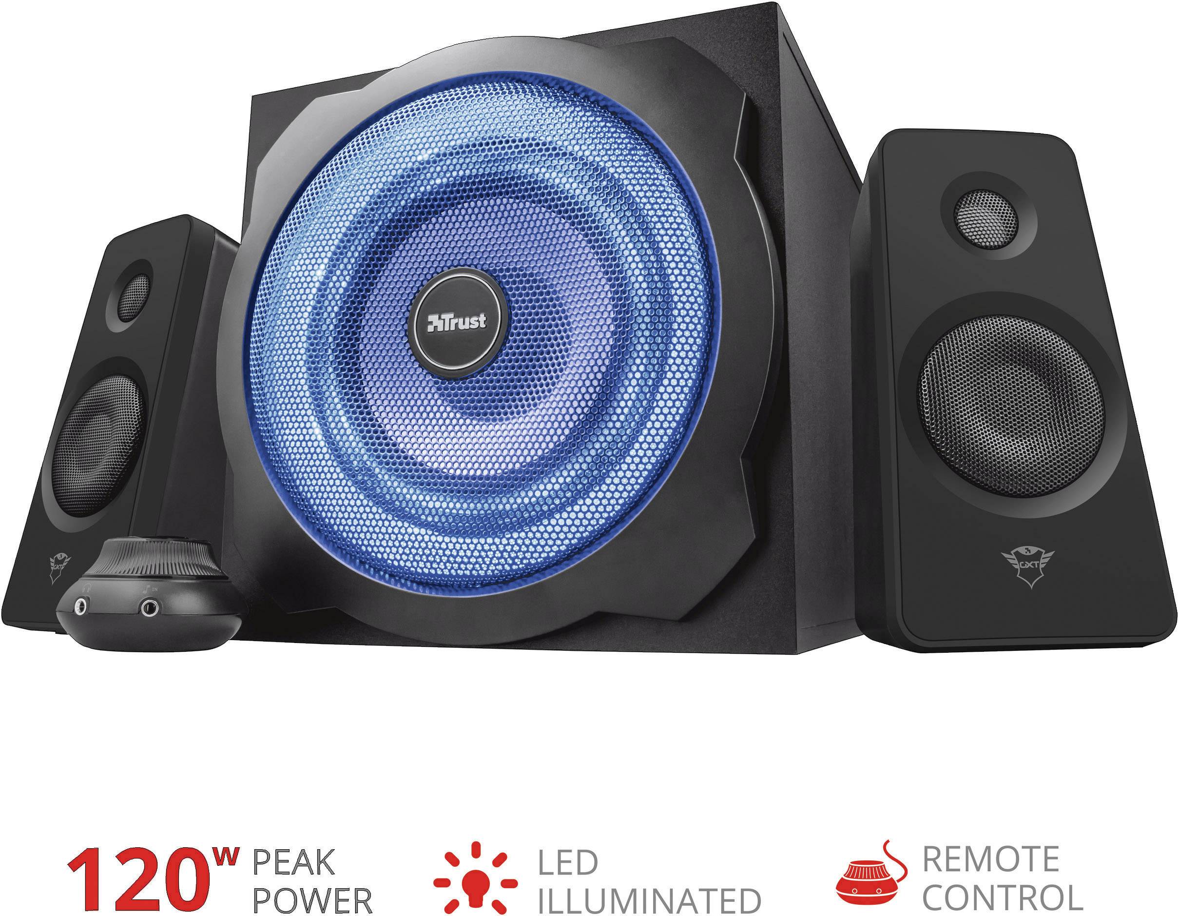 Trust GXT 628 2.1 Tytan LED 2.1 PC-Lautsprecher Kabelgebunden 120 W Schwarz, Blau