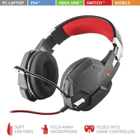 Trust GXT322 Dynamic Headset Gaming Headset 3.5mm Klinke schnurgebunden Over Ear Schwarz, Rot Stereo Trust GXT322 Dynamic Headset Gaming Headset 3.5mm Klinke schnurgebunden Over Ear Schwarz, Rot Stereo