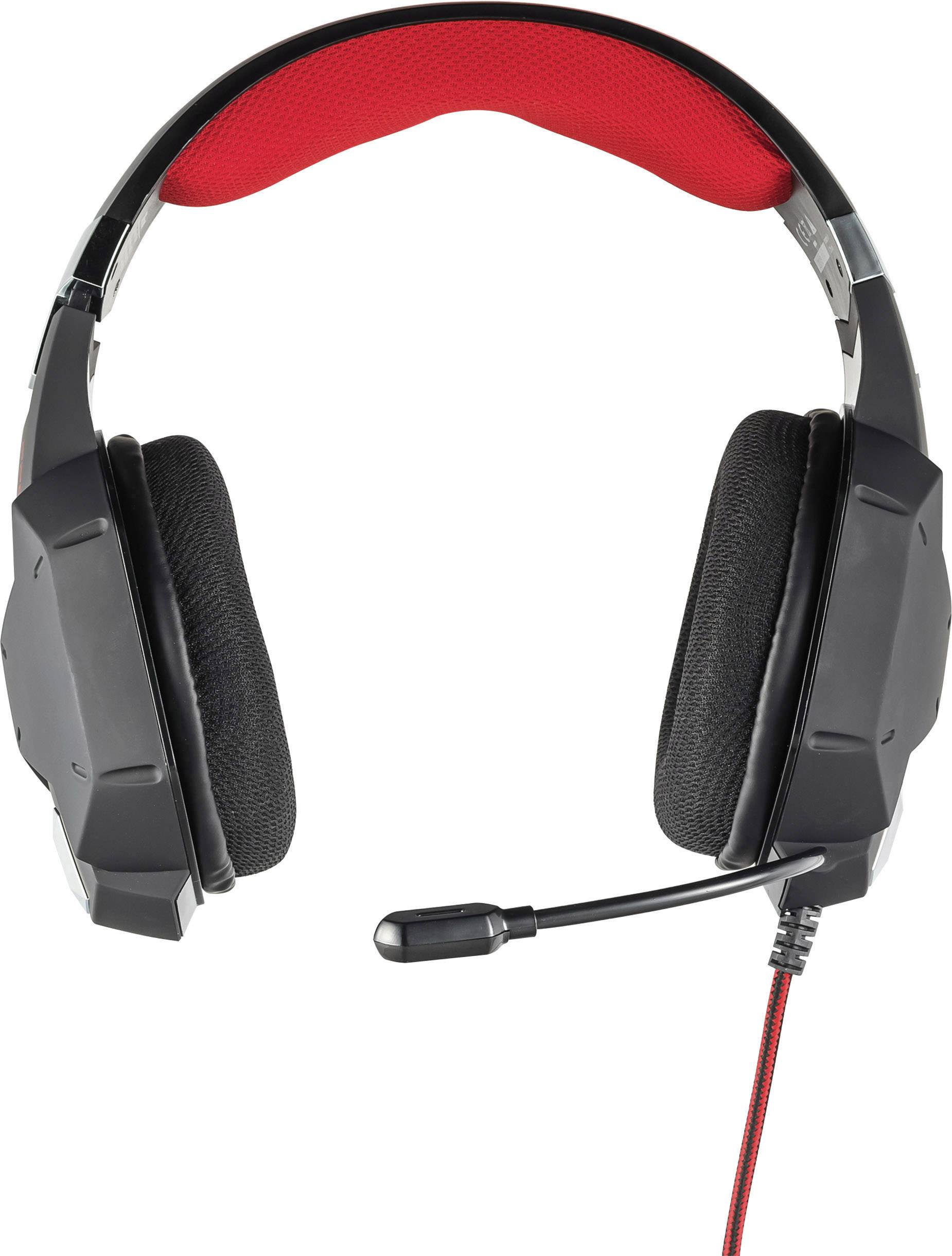 Trust GXT322 Dynamic Headset Gaming Headset 3.5 mm Klinke schnurgebunden Over Ear Schwarz, Rot Stereo